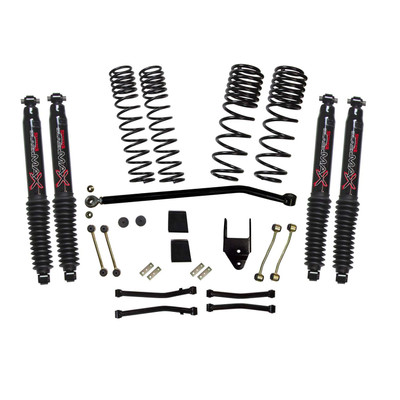 Skyjacker JL45ERBKBLT 4.5" Dual Rate Long Travel Lift Kit with Black MAX Shocks for 21-25 Jeep Wrangler JL 4xe Rubicon
