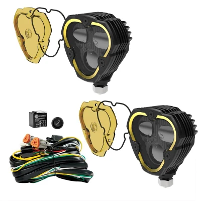 KC HiLiTES 0284 FLEX ERA 3 Dual Mode SAE Fog 2-Light Master LED Light Pod Kit