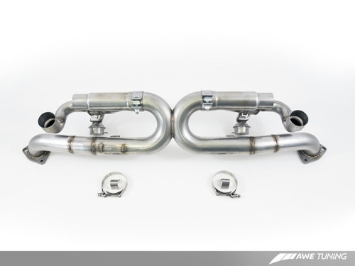 DISCONTINUED AWE Tuning Porsche 991 SwitchPath Exhaust for PSE Cars Diamond Black Tips