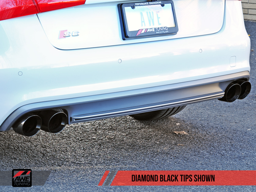 DISCONTINUED AWE Tuning Audi C7 / C7.5 S7 4.0T Track Edition Exhaust - Diamond Black Tips