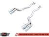DISCONTINUED AWE Tuning 18-19 BMW M5 (F90) 4.4T AWD Axle-back Exhaust - Track Edition (Chrome Silver Tips)