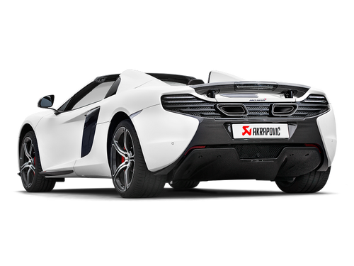 DISCONTINUED Akrapovic 14-17 McLaren 650S/650S Spyder Slip-On Line (Titanium) w/ Carbon Tips