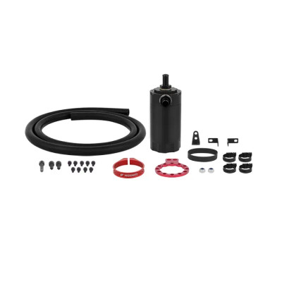 Mishimoto MMBCC-UNI-RD Universal Baffled Oil Catch Can Red Mishimoto MMBCC-UNI-RD Universal Baffled Oil Catch Can Red