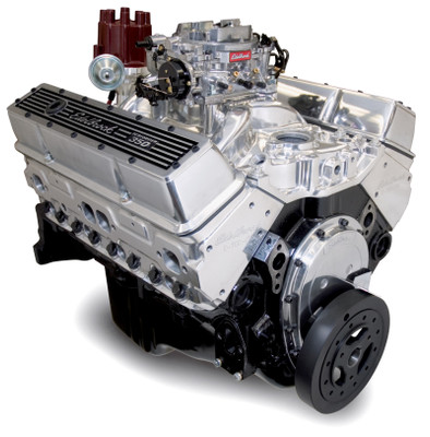 DISCONTINUED Edelbrock Crate Engine Edelbrock 9 0 1 Performer E-Tec No Water Pump w/ Polished Intake And Cyl Hds - 46401