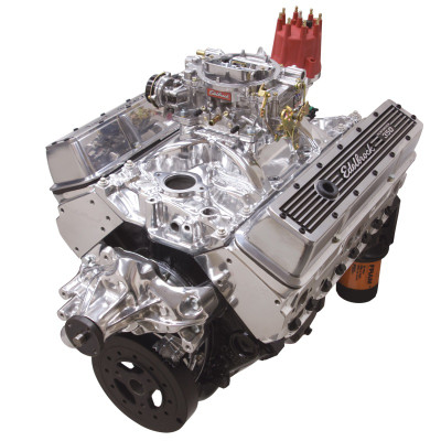 DISCONTINUED Edelbrock Crate Engine Edelbrock 9 0 1 Performer E-Tec w/ Long Water Pump w/ Polished Intake - 46421