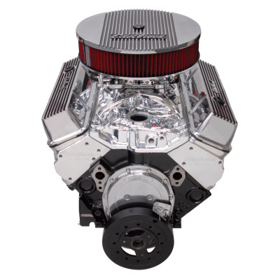 DISCONTINUED Edelbrock Crate Engine Edelbrock 9 0 1 Performer E-Tec No Water Pump w/ Polished Cyl Hds - 46404