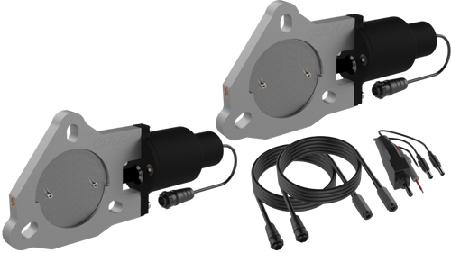 QTP QTEC60 3" Bolt-On QTEC Dual Electric Cutout Valves 