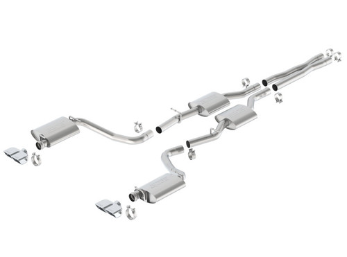 BORLA 140627 Cat-Back Exhaust S-Type for 15-23 Challenger R/T 5.7L VVT HEMI without Active Valves