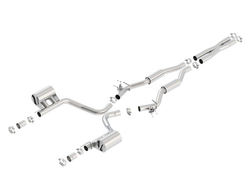 BORLA 140677 Cat-Back Exhaust S-Type with Valve Simulators for 15-23 Challenger R/T Scat Pack 6.4L & SRT 392 HEMI