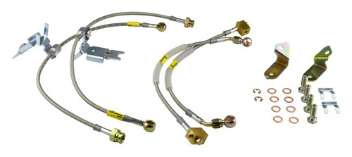 Goodridge 12411 Stainless Steel Brake Line Set for 05-12 Challenger, Charger, Magnum & 300C SRT8
