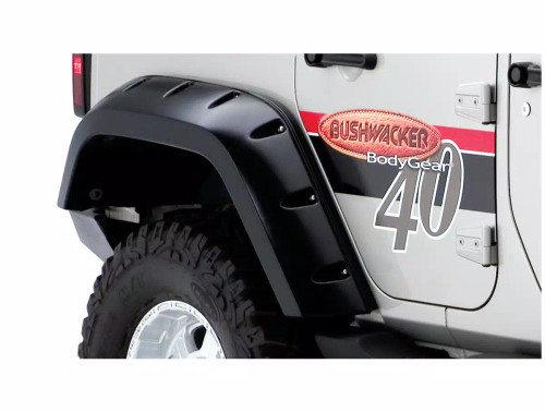 Bushwacker 10044-02 6-3/4" Pocket Style Flares Rear for 07-18 Jeep Wrangler Unlimited JK Bushwacker 10044-02 6-3/4" Pocket Style Flares Rear for 07-18 Jeep Wrangler Unlimited JK