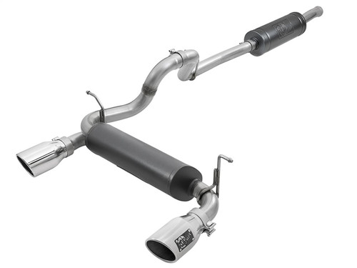 aFe Power 49-38066-P Rebel Series 2-1/2" Cat-Back Exhaust System Polished Tips for 18-24 Jeep Wrangler Unlimited JL 3.6L