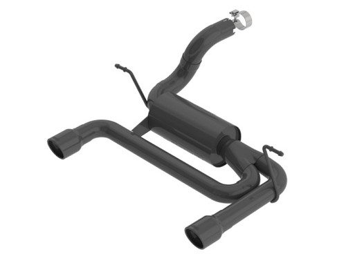 BORLA 11956CB Axle-Back Exhaust S-Type Black for 18-24 Jeep Wrangler JL 3.6L