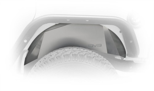 DISCONTINUED DV8 Offroad 07-18 Jeep Wrangler JK Rear Aluminum Inner Fender - Raw