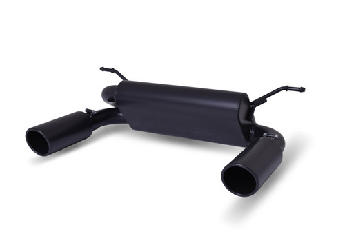 Gibson 617307-B Dual Split Axle Back Performance Exhaust Black Elite for 18-25 Jeep Wrangler JL 3.6L