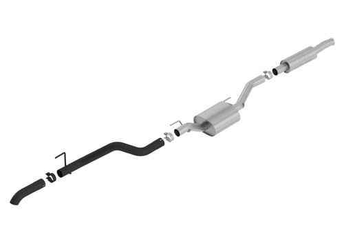 BORLA 140809CB Climber Cat-Back Exhaust S-Type Black Tip for 20-24 Jeep Gladiator JT 3.6L