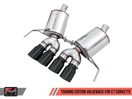 DISCONTINUED AWE Tuning 13-19 Chevy Corvette C7 Stingray/Grand Sport Touring Valve-Back Exhaust w/Black Tips