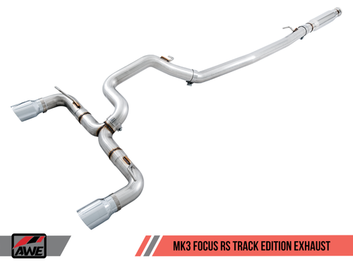 DISCONTINUED AWE Tuning Ford Focus RS Track Edition Cat-back Exhaust - Diamond Black Tips