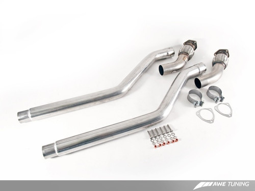 DISCONTINUED AWE Tuning Audi B8 3.0T Non-Resonated Downpipes for S4 / S5