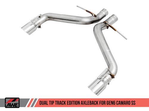 DISCONTINUED AWE Tuning 16-19 Chevrolet Camaro SS Axle-back Exhaust - Track Edition (Chrome Silver Tips)