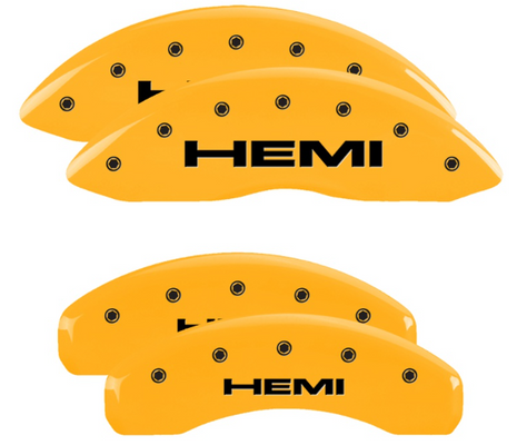 MGP 55001SHEMYL Caliper Covers Yellow with HEMI Logo for 11-24 RAM 1500 & Classic