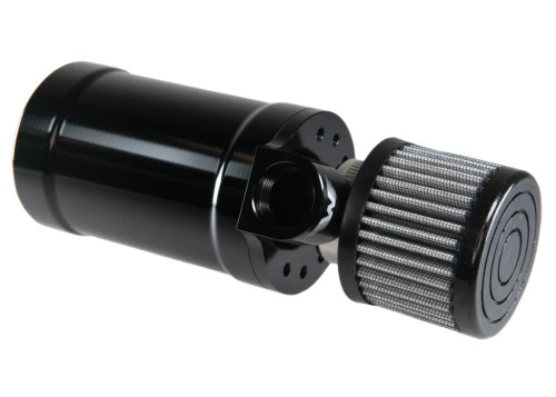 Motion Raceworks 32-101BLK Top Loader Billet Oil Catch Can Single