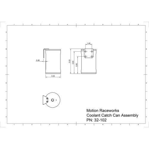 Motion Raceworks 32-102 Coolant or Transmission Billet Overflow Catch Can