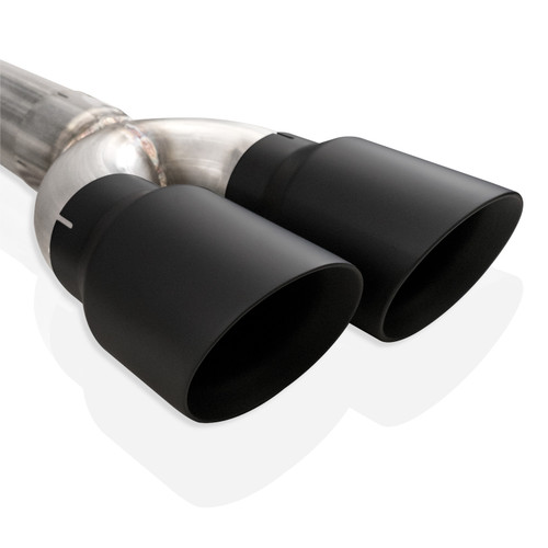 Stainless Works CHAL16ABL4B Legend Axleback Exhaust Black Tips for