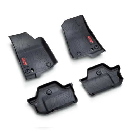 MOPAR 82216625AB All Weather Floor Mats for 18-25 Jeep Wrangler JL