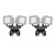 Go Rhino 599502T Rear Hardtop Cube Light Mounts for 18-25 Jeep Wrangler JL