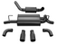 CORSA Performance Touring Axle-Back Black Tips for 18-Current Jeep Wrangler JL & Unlimited JL 2.0/3.6L - 21016BLK