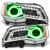 Oracle 7728-004 Pre-Assembled Halo Headlights Chrome Non-HID Green for 11-14 Chrysler 300C