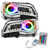 Oracle 7728-504 Pre-Assembled Halo Headlights Chrome Non-HID ColorSHIFT with Simple Controller for 11-14 Chrysler 300C