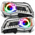 Oracle 7728-504 Pre-Assembled Halo Headlights Chrome Non-HID ColorSHIFT with Simple Controller for 11-14 Chrysler 300C