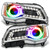 Oracle 7728-334 Pre-Assembled Halo Headlights Chrome Non-HID ColorSHIFT for 11-14 Chrysler 300C