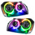 Oracle 7156-504 Pre-Assembled Halo Headlights Black ColorSHIFT with Simple Controller for 05-07 Magnum