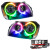 Oracle 7156-335 Pre-Assembled Halo Headlights Black ColorSHIFT with BC1 Controller for 05-07 Magnum