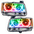 Oracle 8901-334 Pre-Assembled Halo Headlights Chrome ColorSHIFT for 2008 Magnum