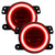 Oracle 5846-003 High Performance 20W LED Halo Fog Lights Red for 10-24 Jeep Wrangler JK, JL & Gladiator JT