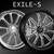 RC Components CS5351A-05 15x3.5" Exile-S Front Drag Race Wheel for LX/LC/LD with 15" Front Brake Conversion