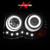 ANZO USA 111213 Projector Headlights Black RX Halo for 08-10 Jeep Grand Cherokee WK