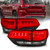 ANZO USA 311268 LED Tail Lights Red Clear Black Trim for 14-21 Jeep Grand Cherokee