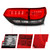 ANZO USA 311268 LED Tail Lights Red Clear Black Trim for 14-21 Jeep Grand Cherokee