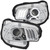 ANZO USA 111354 Projector LED Halo Headlights Chrome for 14-18 Jeep Cherokee KL