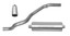 Gibson 617100 Single Cat-Back Performance Exhaust Stainless for 96-97 Jeep Grand Cherokee ZJ 4.0/5.2L