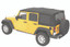 Bestop 79147-35 OEM Replace-A-Top with Tinted Windows Black Diamond Sailcloth for 10-18 Jeep Wrangler Unlimited JK