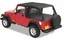 Bestop 52544-35 Header Extended Safari Bikini Top Black Diamond for 04-06 Jeep Wrangler TJ Unlimited