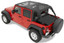Bestop 07-09 Jeep Wrangler JK 4-Door Header Safari Bikini (Mesh)