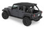 Bestop 54423-17 Trektop Glide Slantback Jeep Logo Soft Top Premium Black Twill for 07-18 Jeep Wrangler Unlimited JK