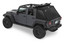 Bestop 54423-35 Trektop Glide Slantback Jeep Logo Soft Top Black Diamond for 07-18 Jeep Wrangler Unlimited JK